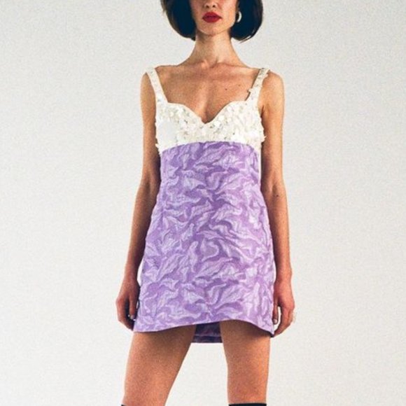 H&M Innovation Embellished Jacquard Weave Sleeveless Mini Dress XS - Picture 7 of 16